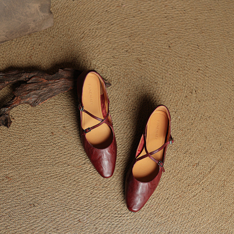 Eclan Genuine Leather Flats