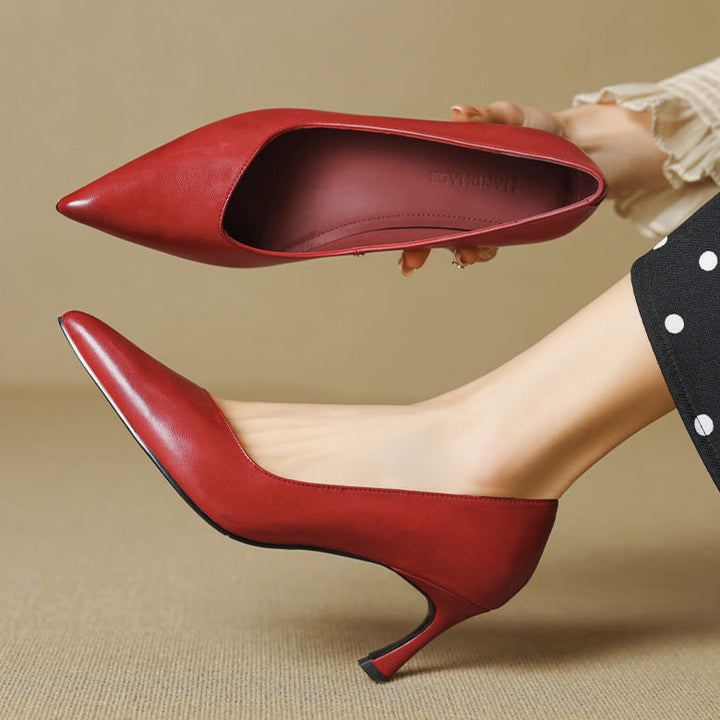 Noira Genuine Leather Heels