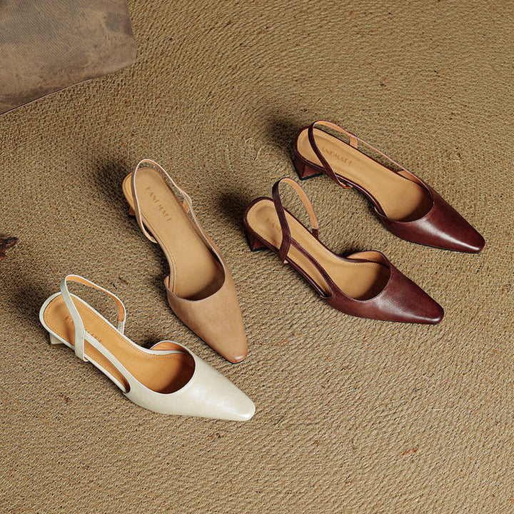 Elle Genuine Leather Heels