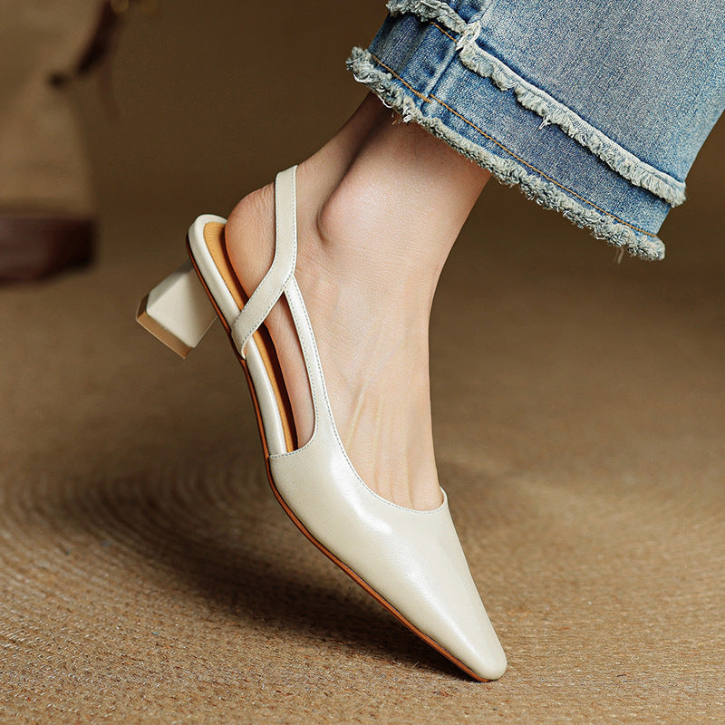 Elle Genuine Leather Heels