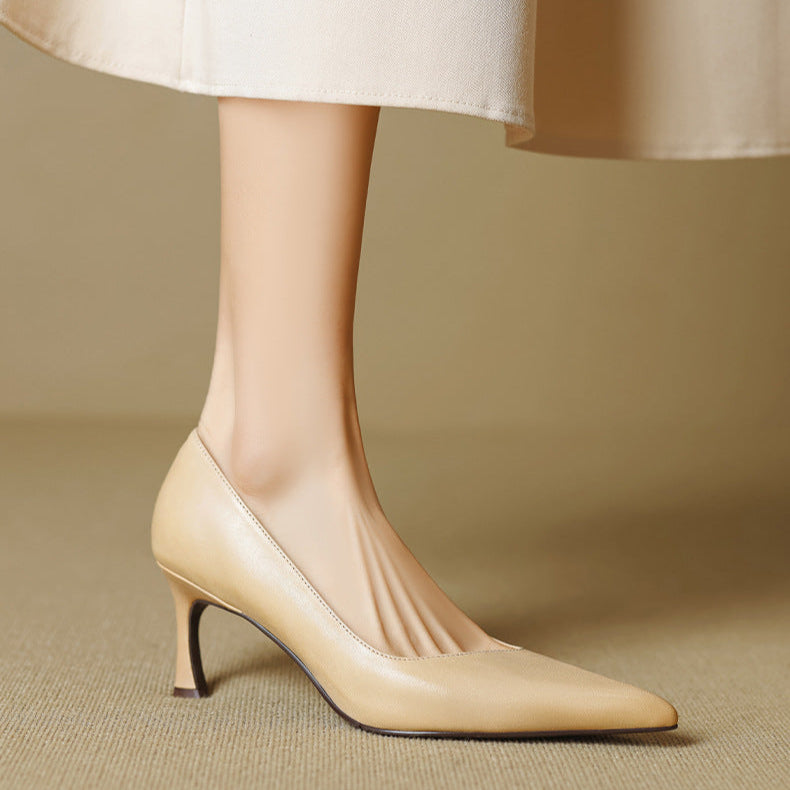 Noira Genuine Leather Heels