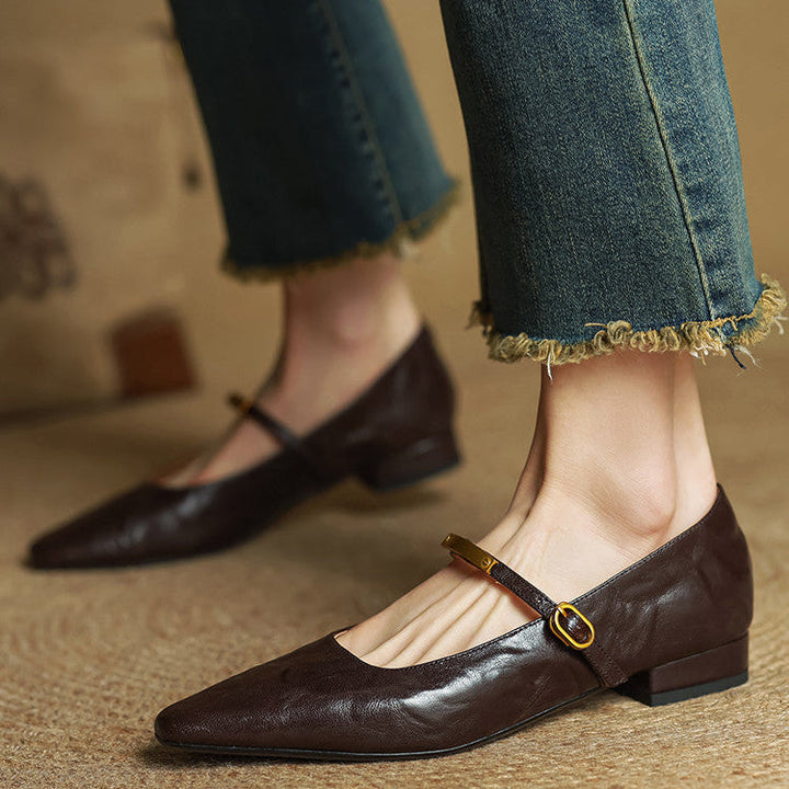 Merlot Genuine Leather Pumps