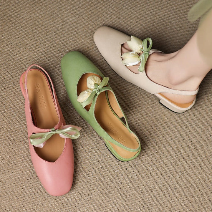 Tulip Genuine Leather Slingbacks