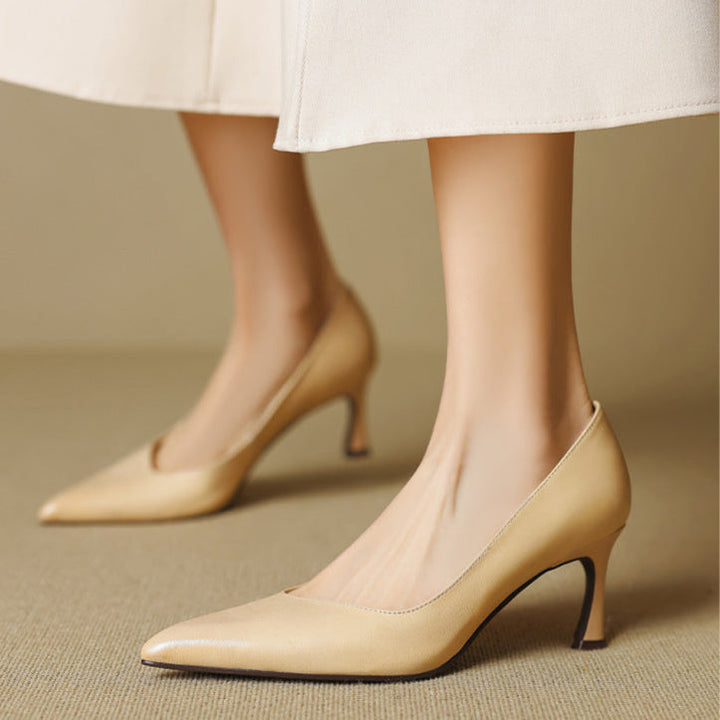 Noira Genuine Leather Heels