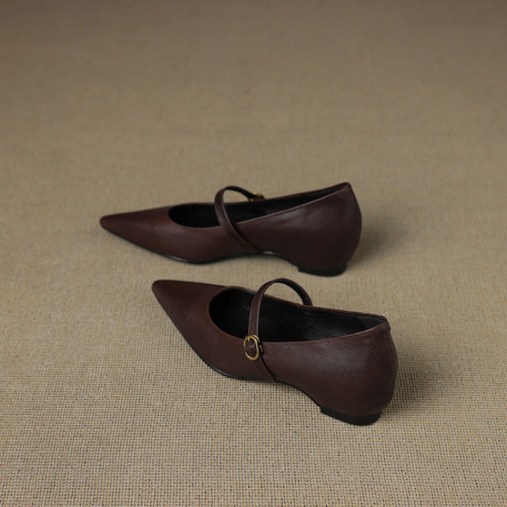 Delia Genuine Leather Heels