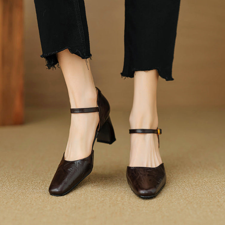 Amaris Genuine Leather Heels