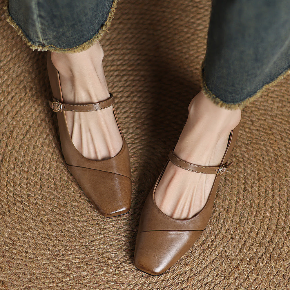 Clarette Genuine Leather Heels