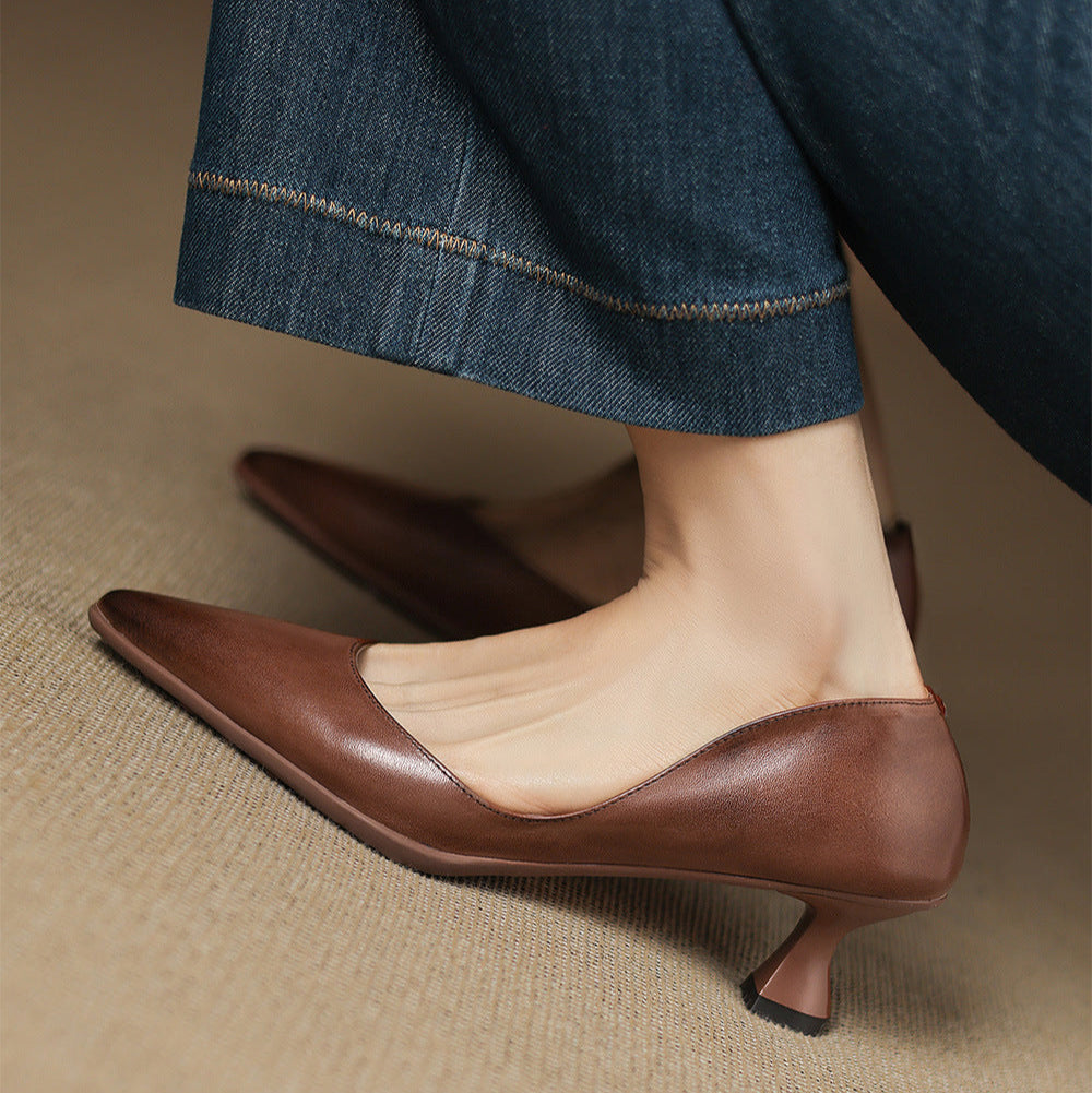 Elyia Genuine Leather Heels