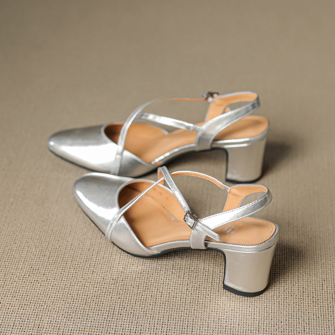 Blenza Genuine Leather Slingbacks