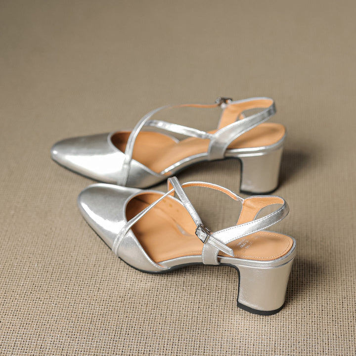 Blenza Genuine Leather Slingbacks