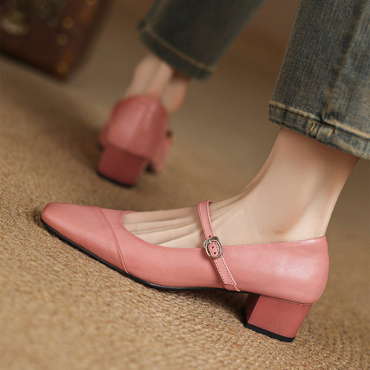 Clarette Genuine Leather Heels