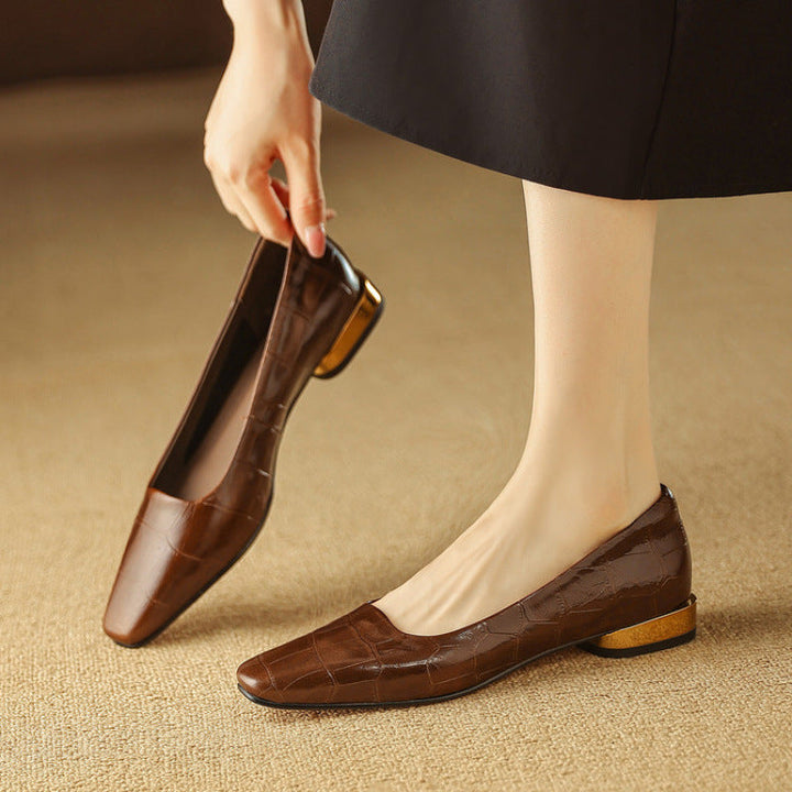 Celene Genuine Leather Heels