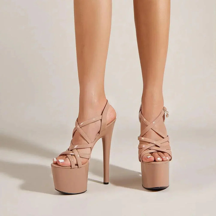 Delina Genuine Leather Heels