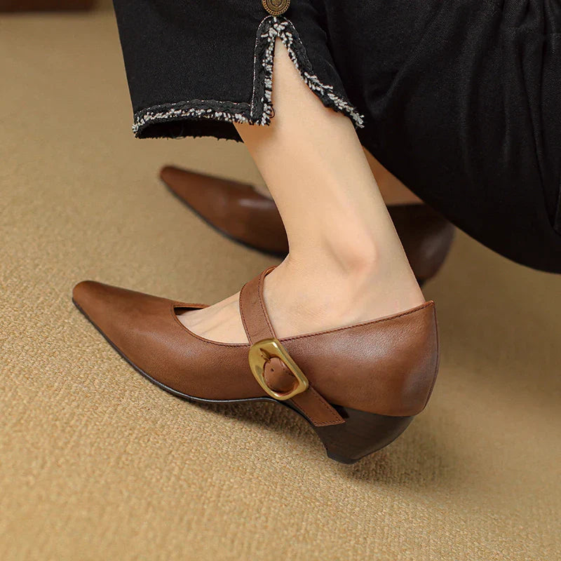 Velma Genuine Leather Heels