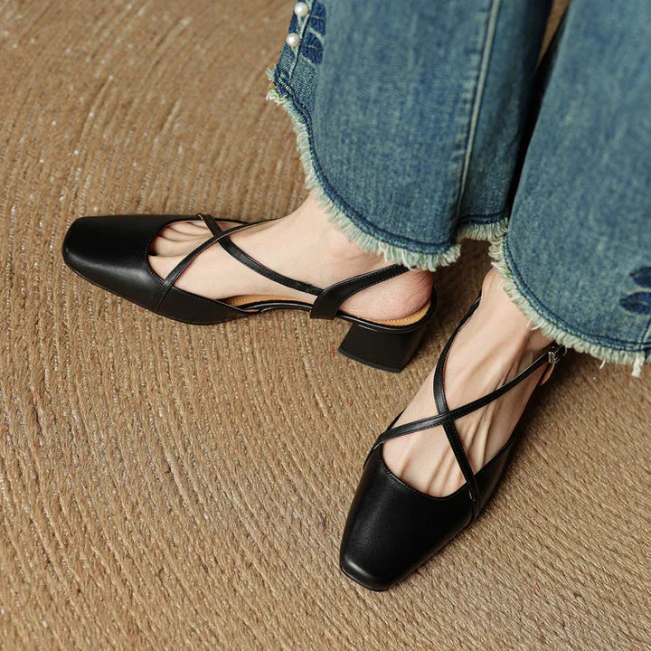 Elavie Genuine Leather Heels