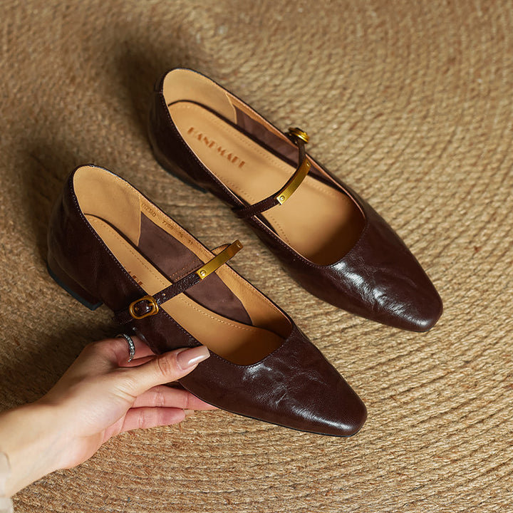 Merlot Genuine Leather Pumps