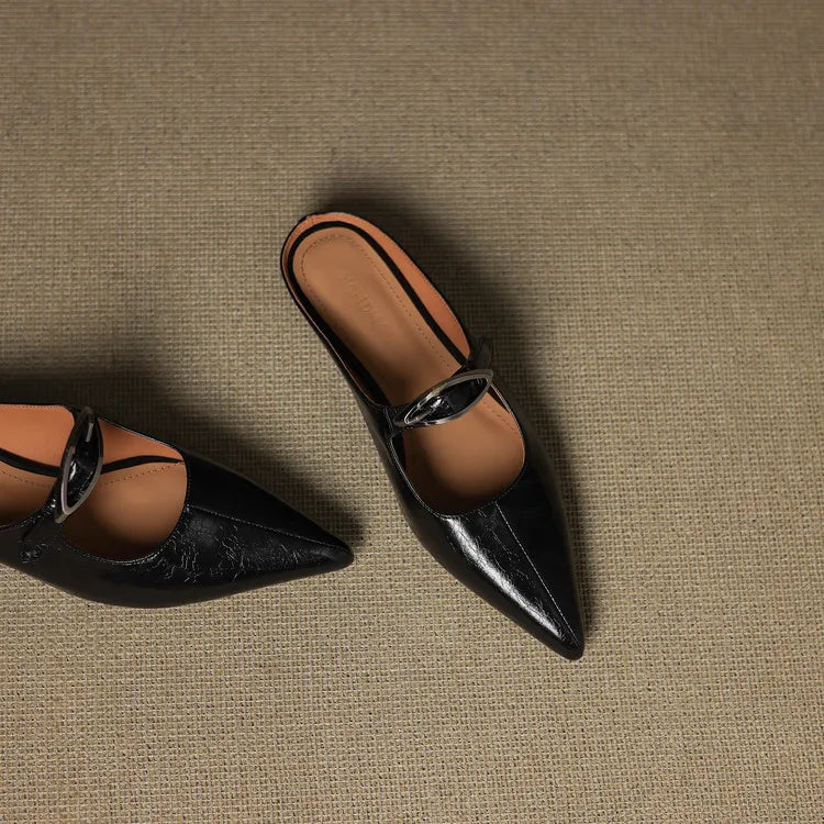 Alour Genuine Leather Mules