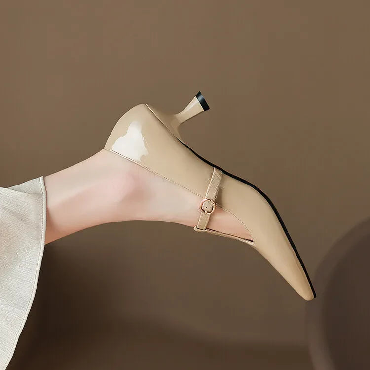 Ileen Genuine Leather Heels