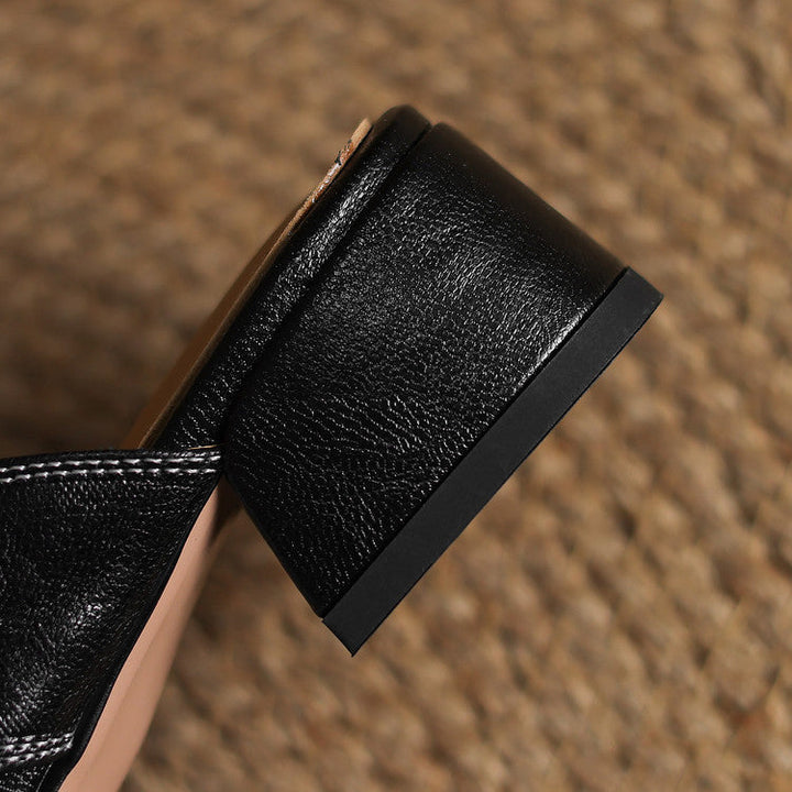 Ivora Genuine Leather Mules