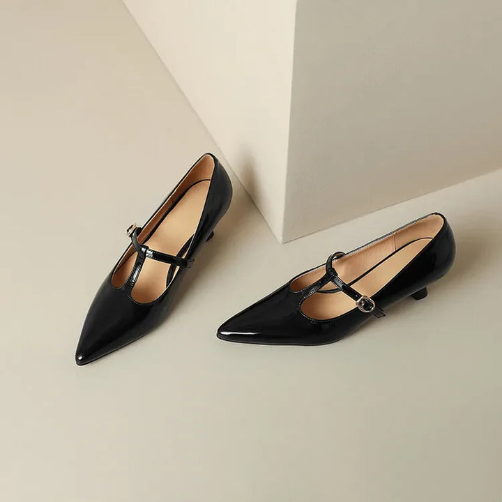 Ileen Genuine Leather Heels