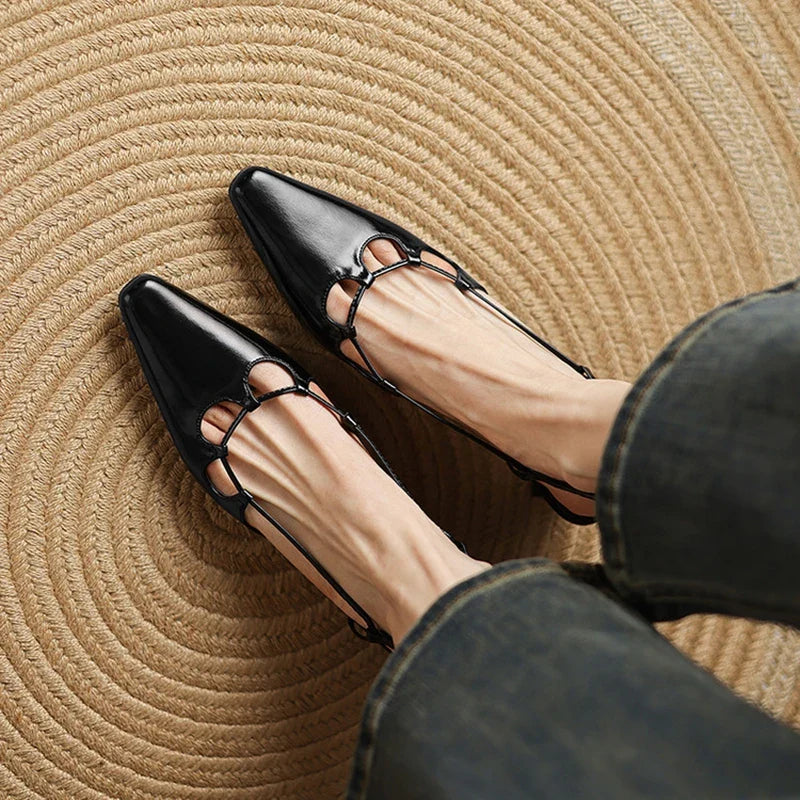Katie Genuine Leather Slingbacks