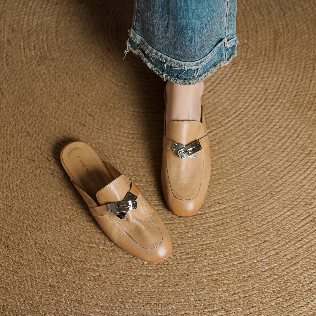 Carla Genuine Leather Mules