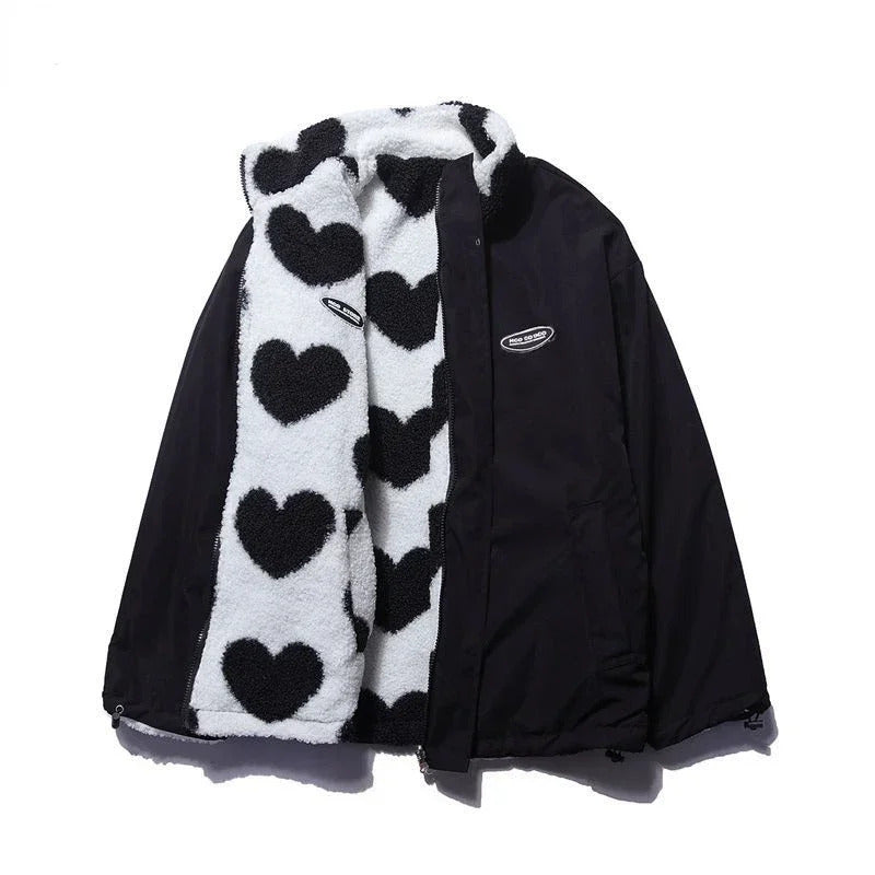 Dianne | Reversible Heart-Print Comfort Jacket