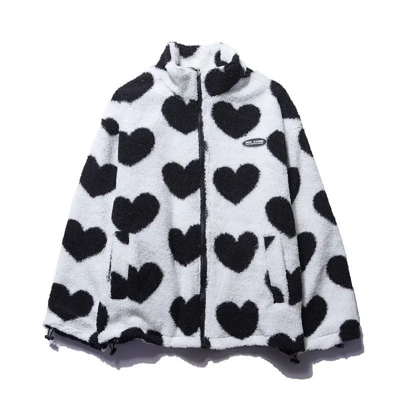 Dianne | Reversible Heart-Print Comfort Jacket