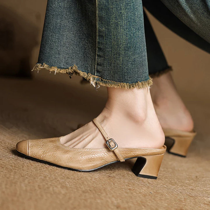 Edda Genuine Leather Mules