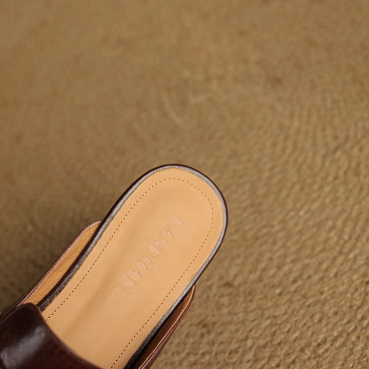 Carla Genuine Leather Mules