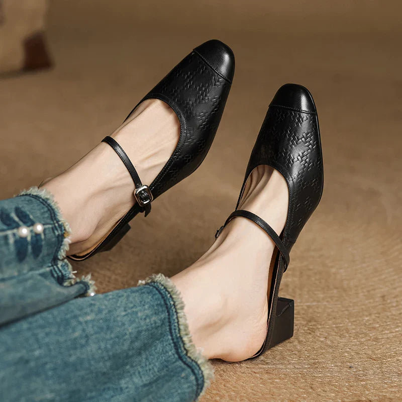 Edda Genuine Leather Mules