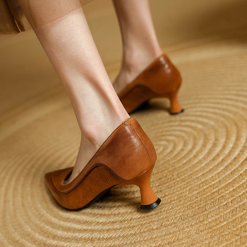 Belle Genuine Leather Heels