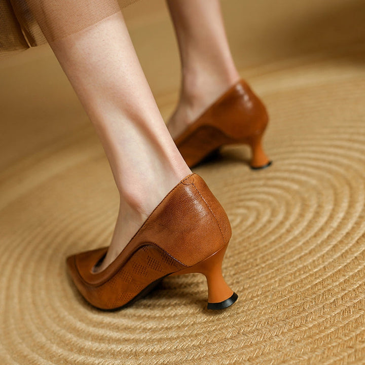 Belle Genuine Leather Heels