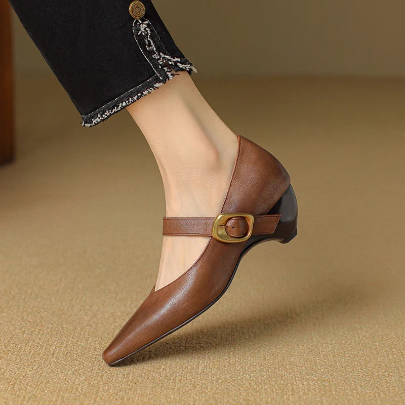 Velma Genuine Leather Heels