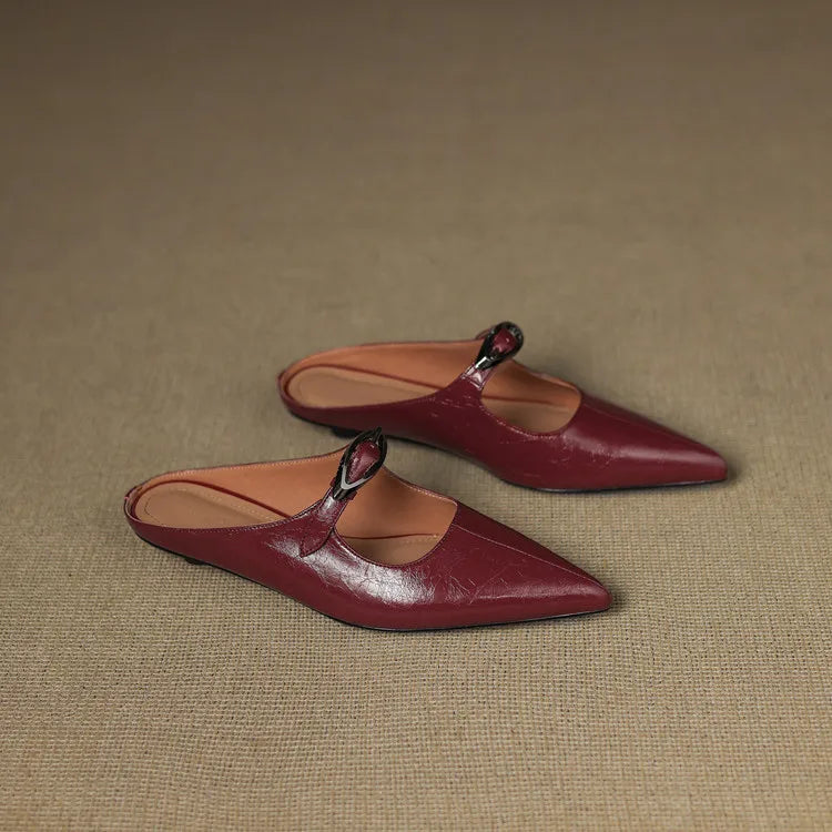 Alour Genuine Leather Mules