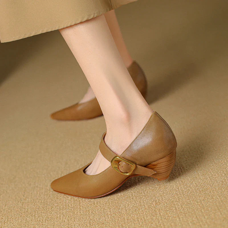 Velma Genuine Leather Heels