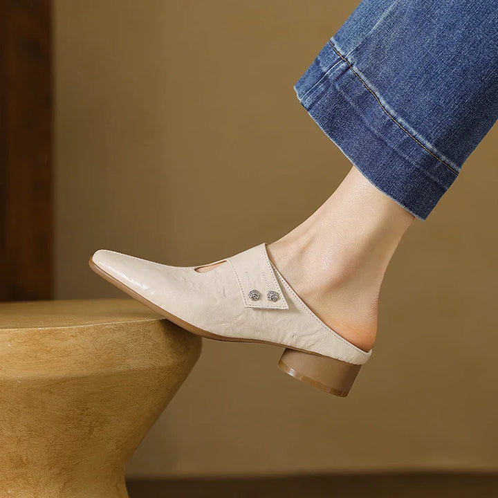 Agnit Genuine Leather Mules