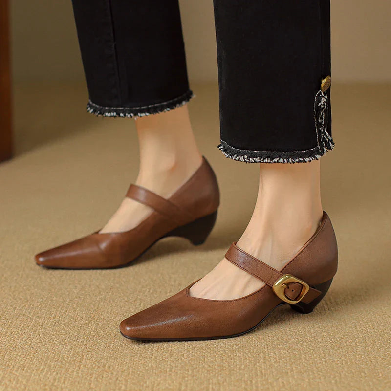 Velma Genuine Leather Heels