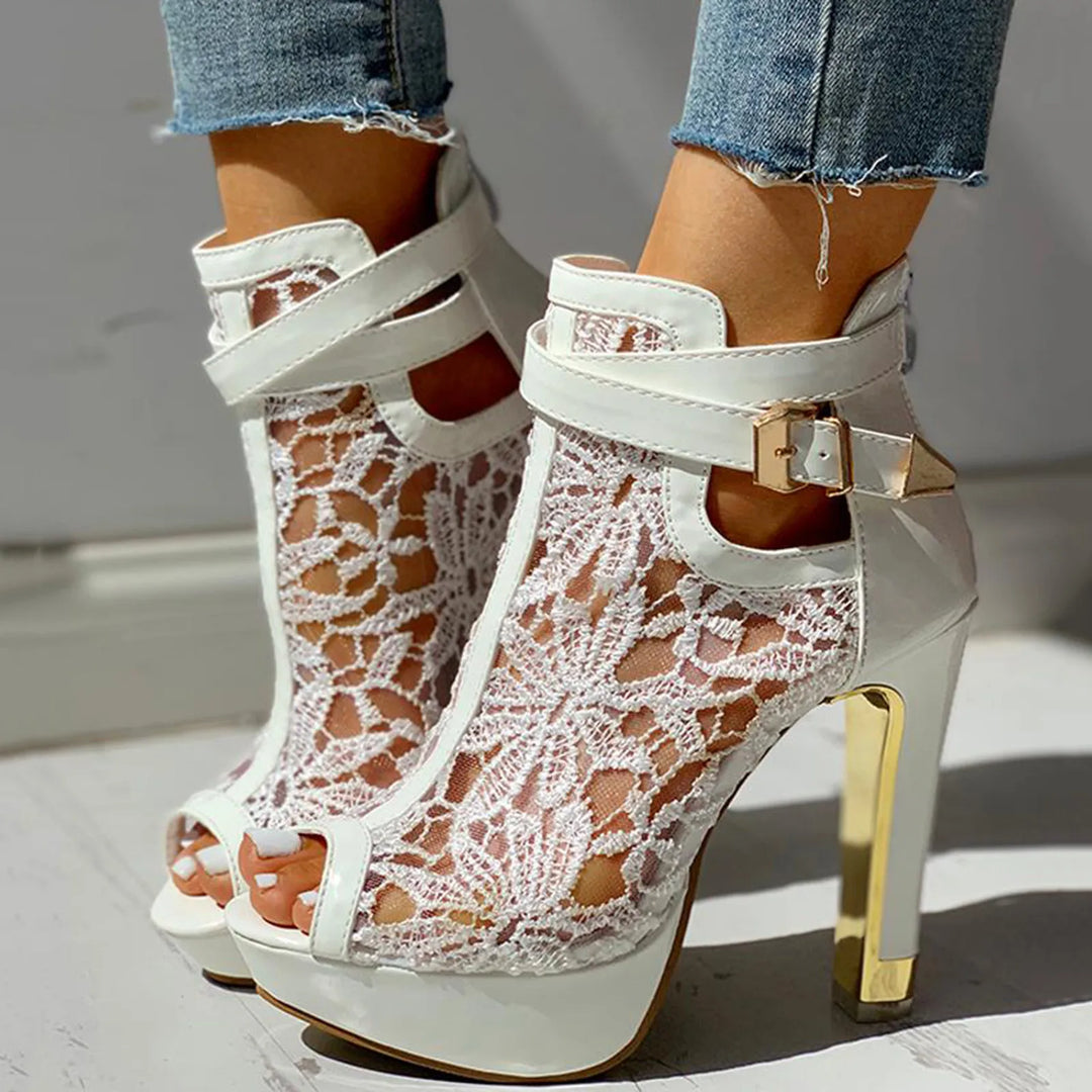 Mira Lace Heels