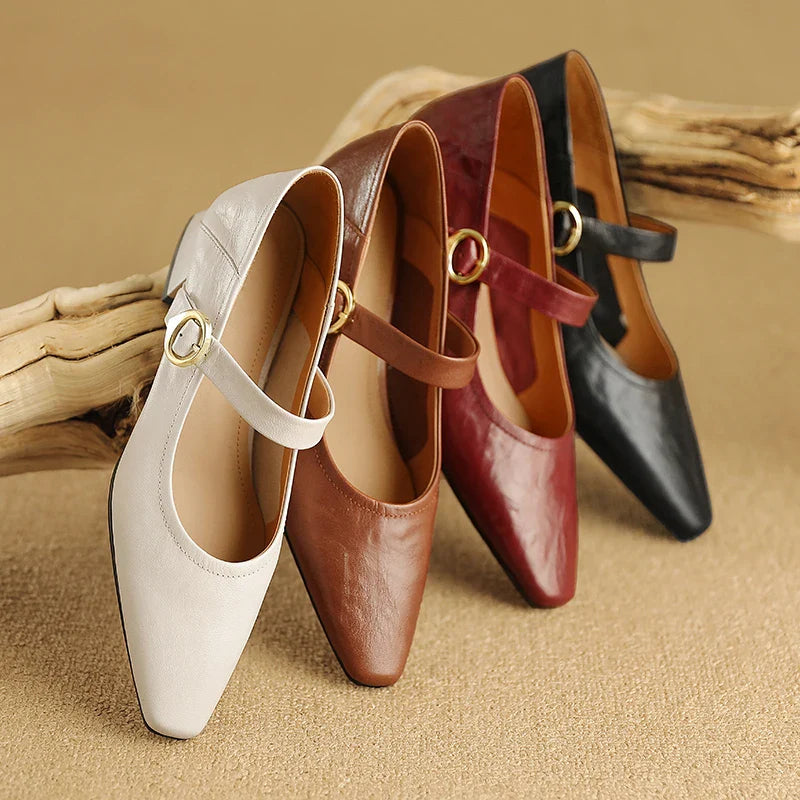 Merlot Genuine Leather Heels