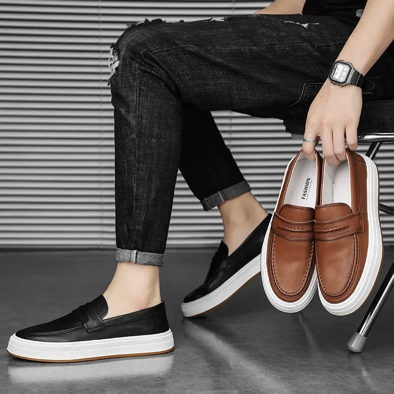 Moico Genuine Leather Loafers