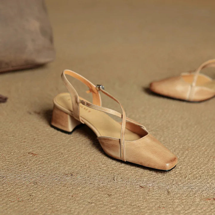 Elavie Genuine Leather Heels