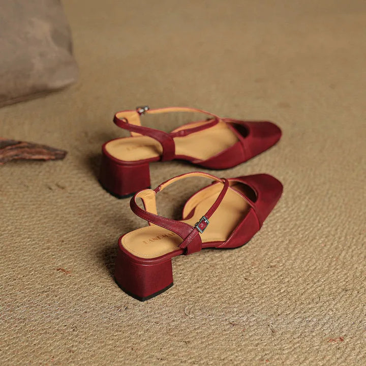 Elavie Genuine Leather Heels