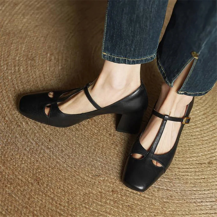 Elora Genuine Leather Heels