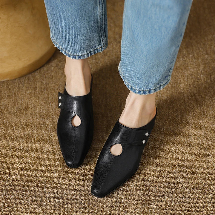 Agnit Genuine Leather Mules