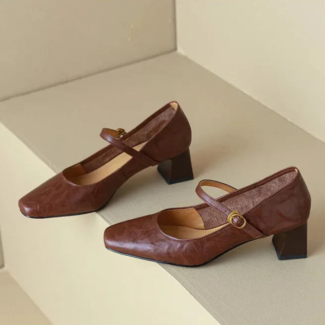 Remina Genuine Leather Heels