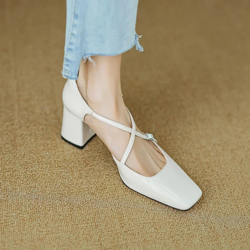 Lilian Genuine Leather Heels