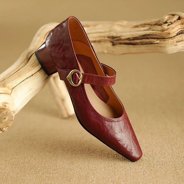 Merlot Genuine Leather Heels