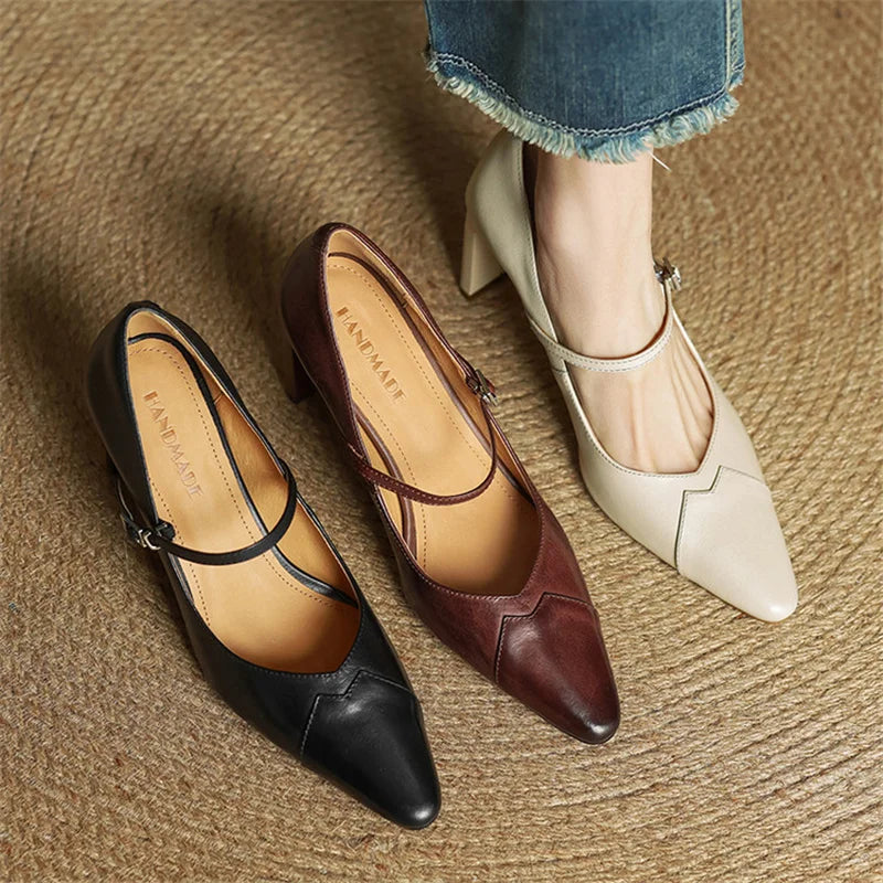 Ivy Genuine Leather Heels