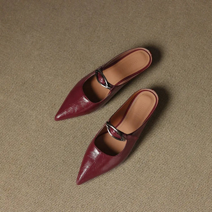 Alour Genuine Leather Mules